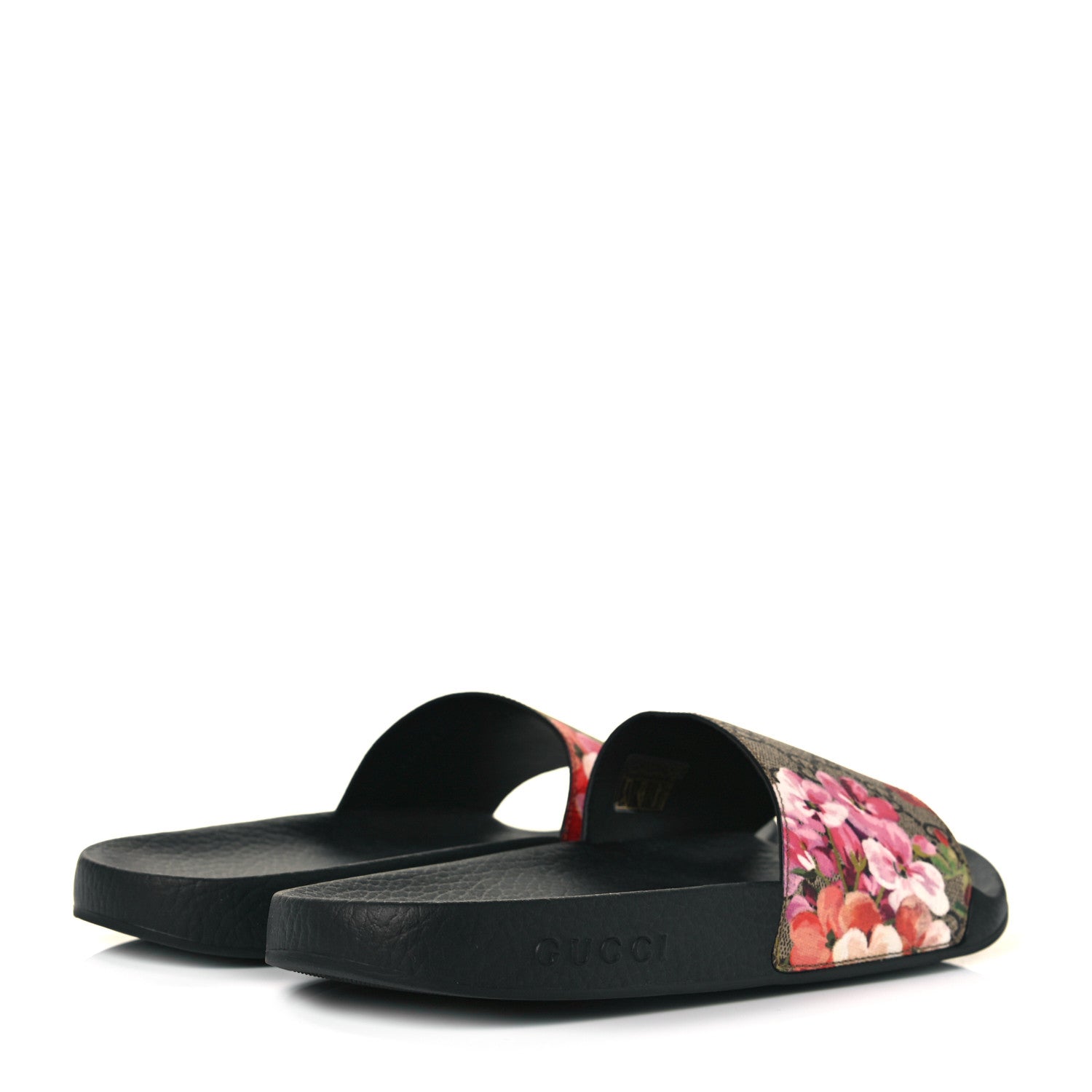 Gucci GG Supreme Monogram Blooms Slide Sandals 41 Beige Multicolor 4 of 8