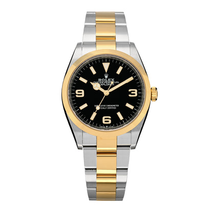 Rolex Stainless Steel 18K Yellow Gold 36mm Oyster Perpetual Explorer Watch Black 124273 1 of 5