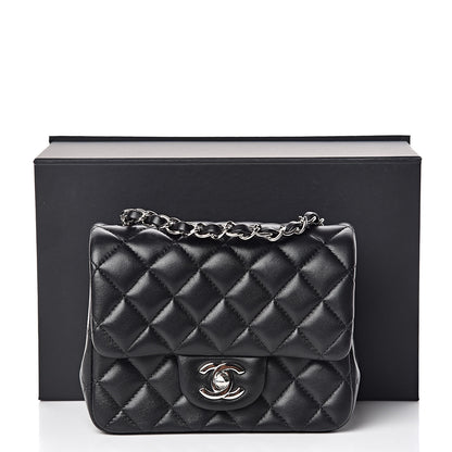 Chanel Lambskin Quilted Mini Square Flap Black 11 of 11