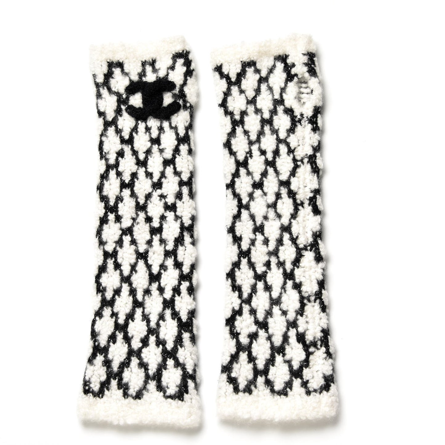 Cashmere Silk CC Arm Warmers White Black