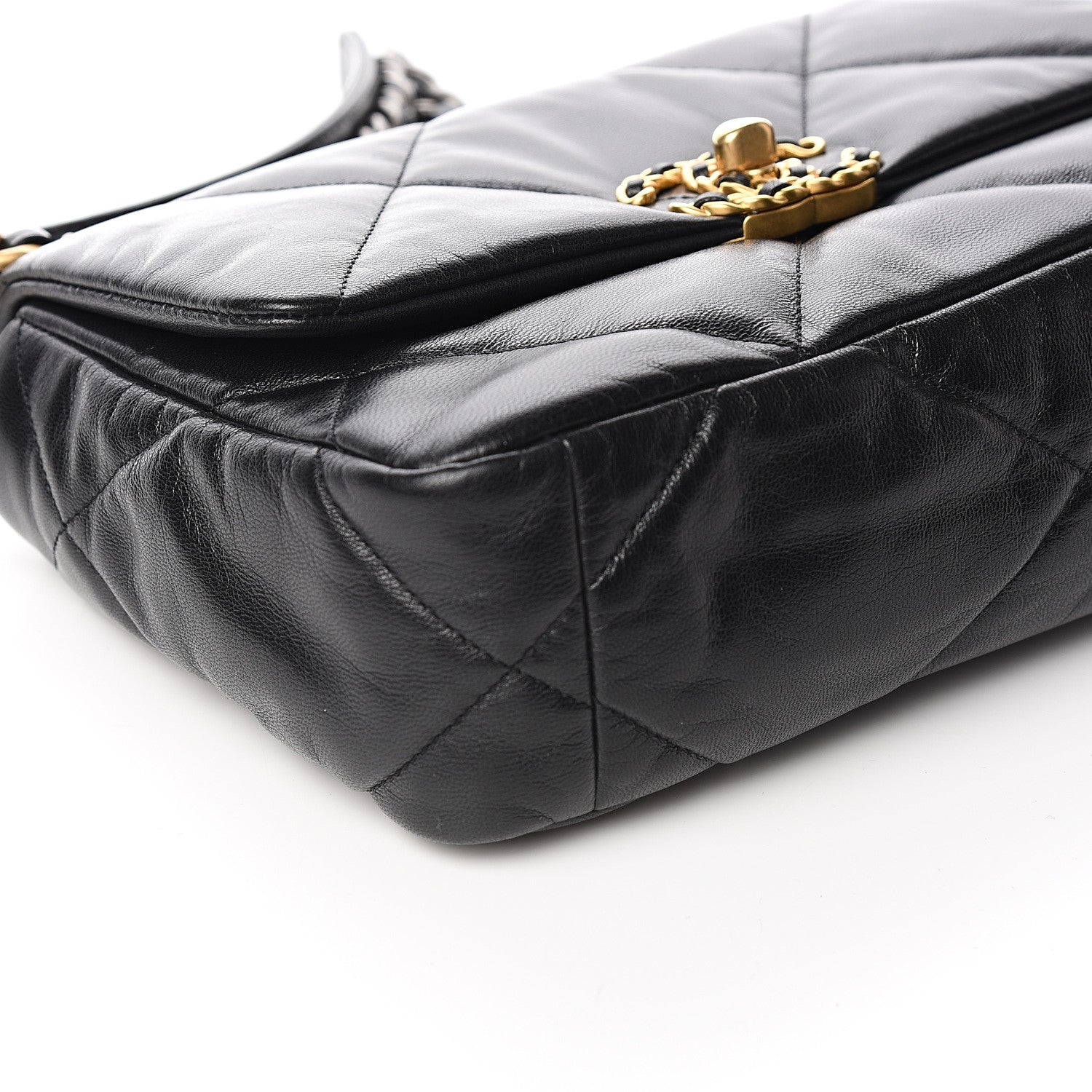 Chanel Lambskin Quilted Medium 19 Flap Black 7 of 10