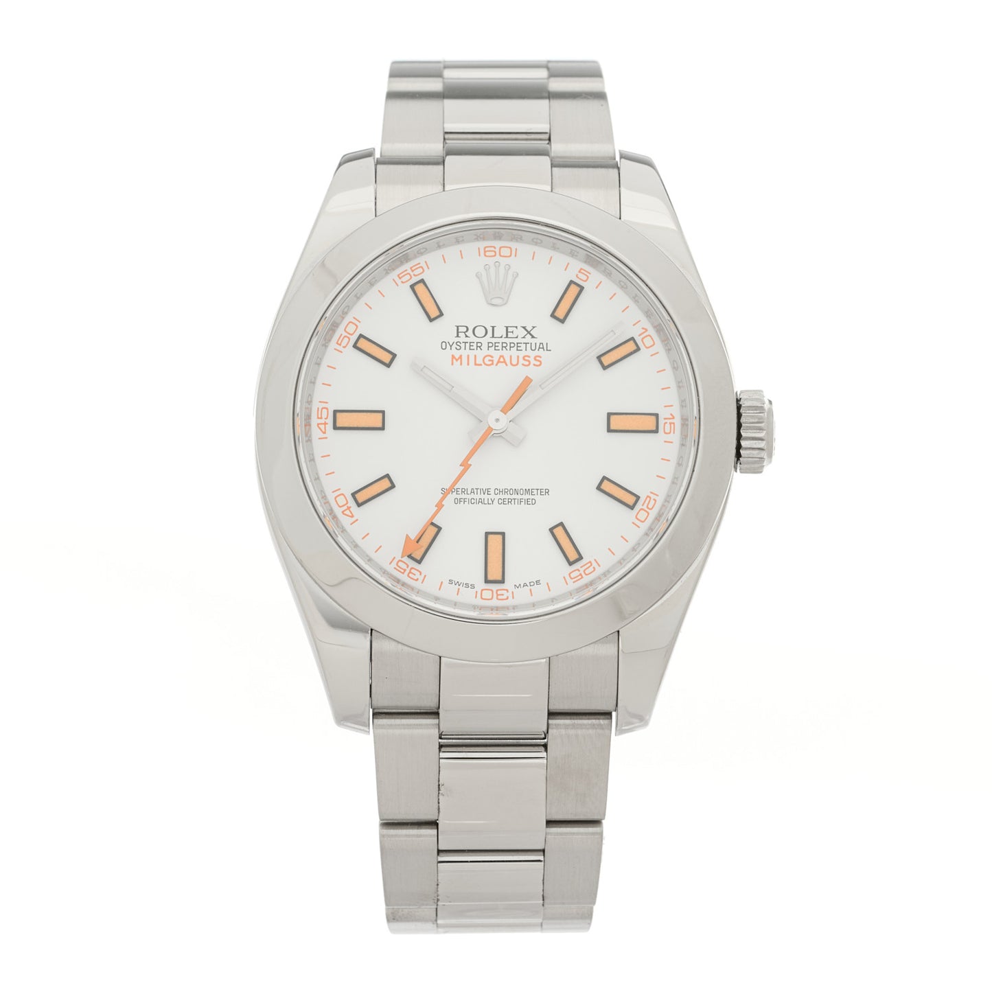 Stainless Steel 40mm Oyster Perpetual Milgauss Watch  White 116400