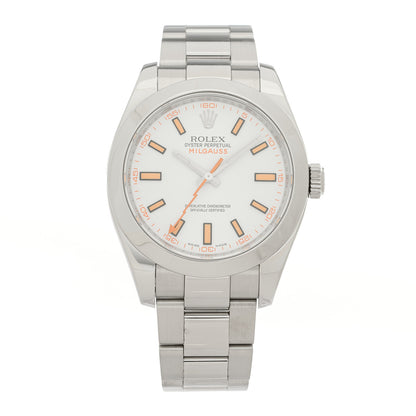 Rolex Stainless Steel 40mm Oyster Perpetual Milgauss Watch  White 116400 1 of 4