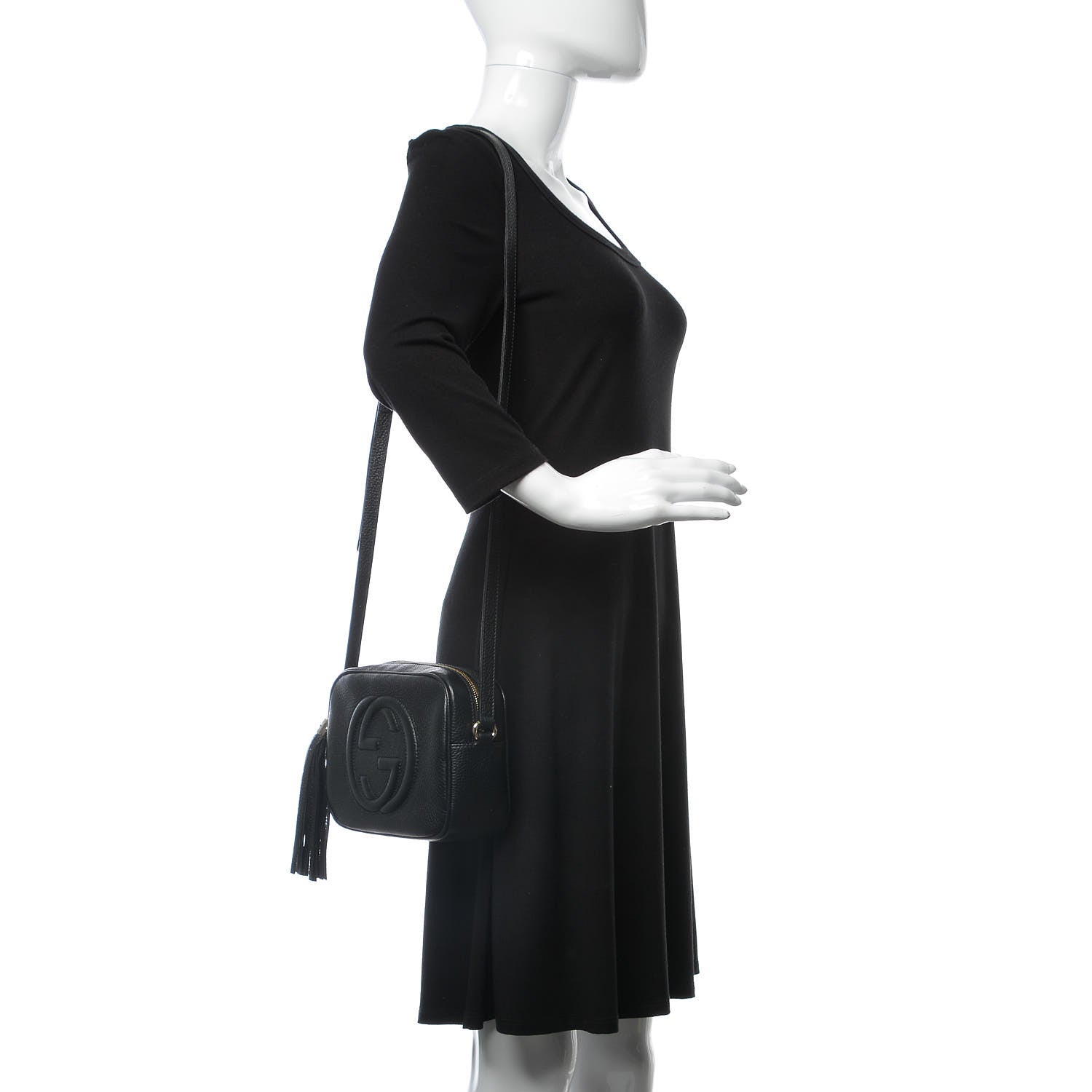 Gucci Pebbled Calfskin Small Soho Disco Bag Black 2 of 7