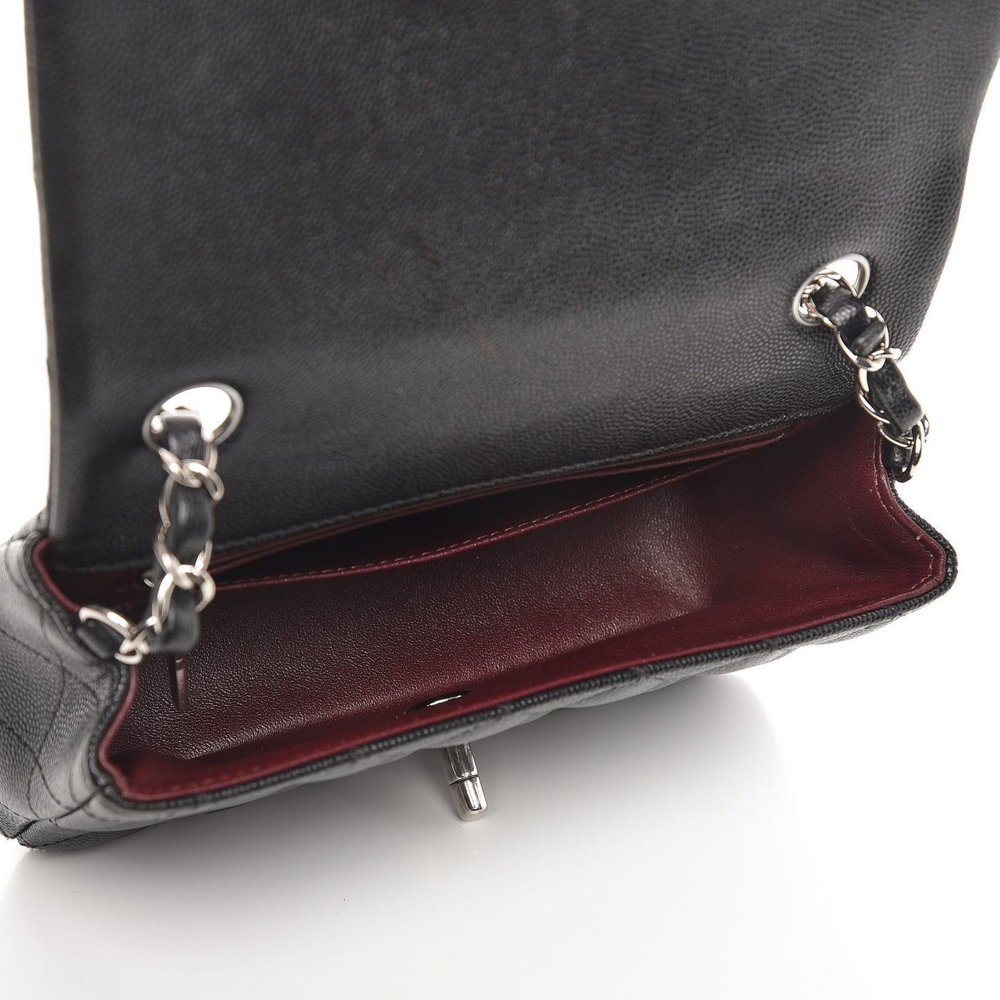 Caviar Quilted Mini Rectangular Flap Black