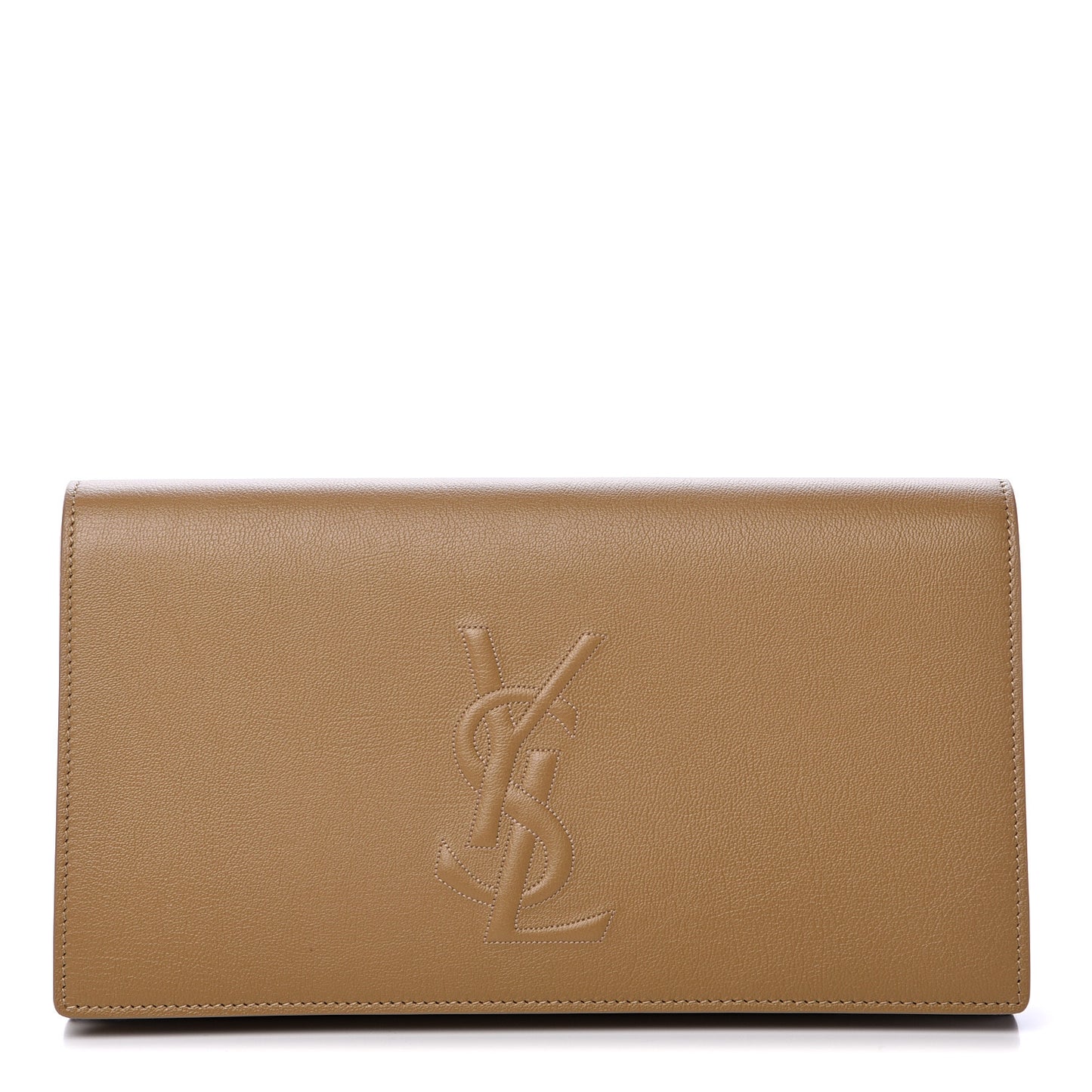Calfskin Monogram Large Belle De Jour Clutch Beige