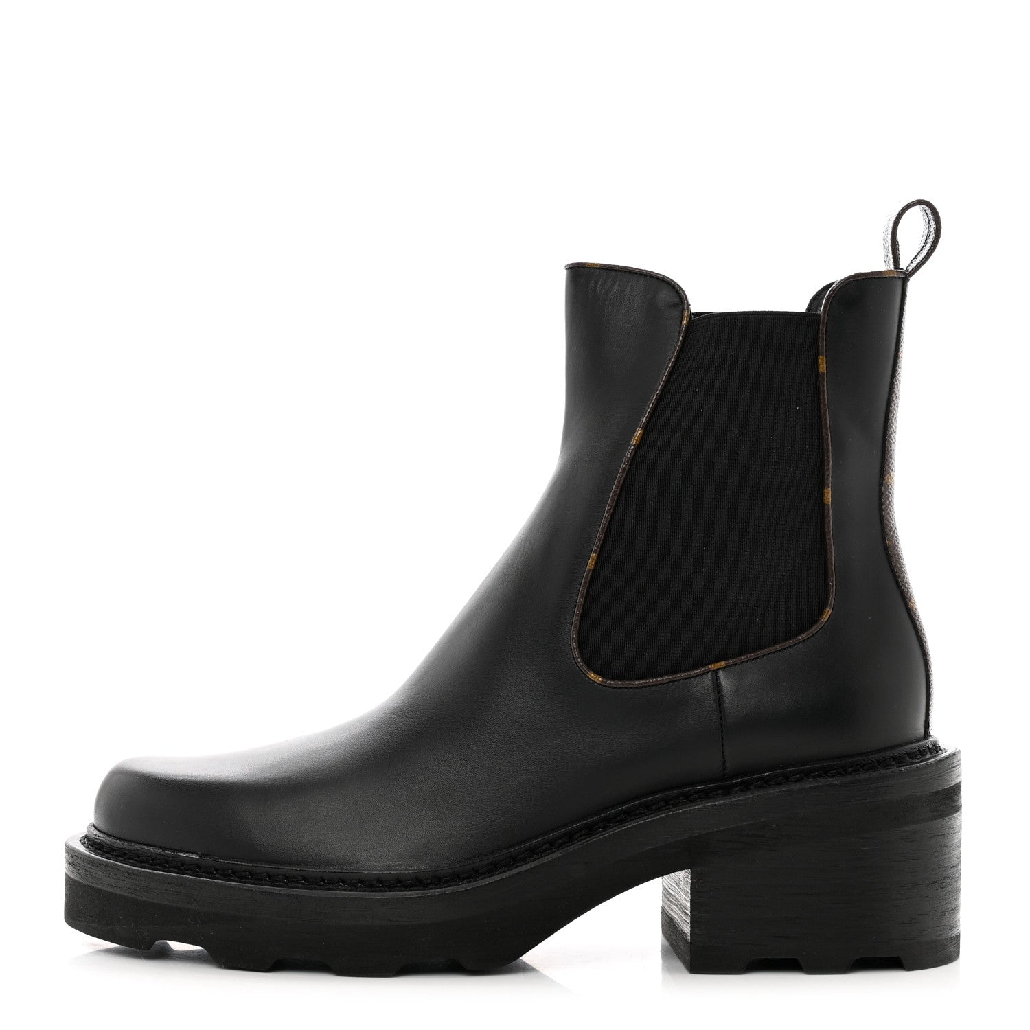 Louis Vuitton Calfskin Monogram Beaubourg Ankle Boots 39.5 Black 1 of 10