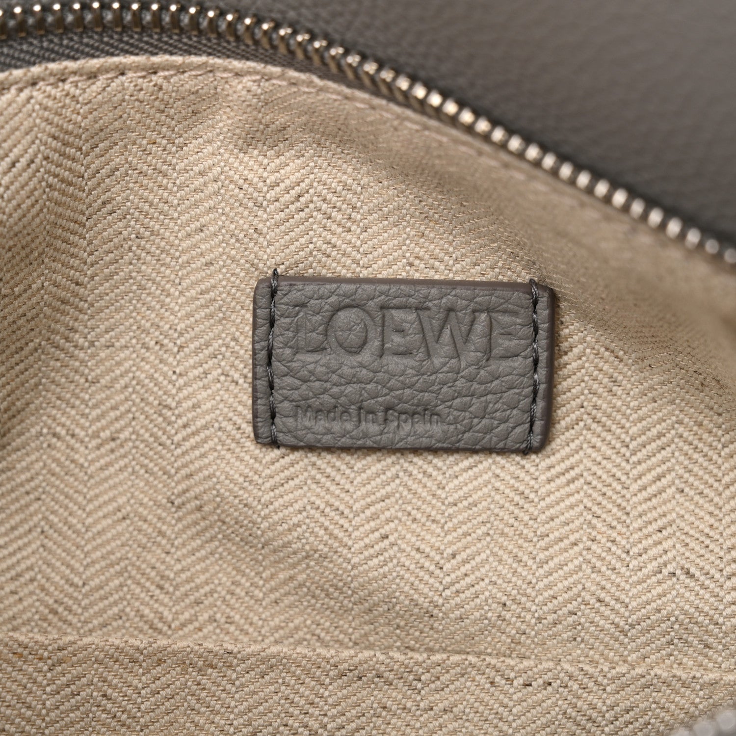 Loewe Soft Grained Calfskin Small Puzzle Edge Bag Pearl Grey 6 of 10