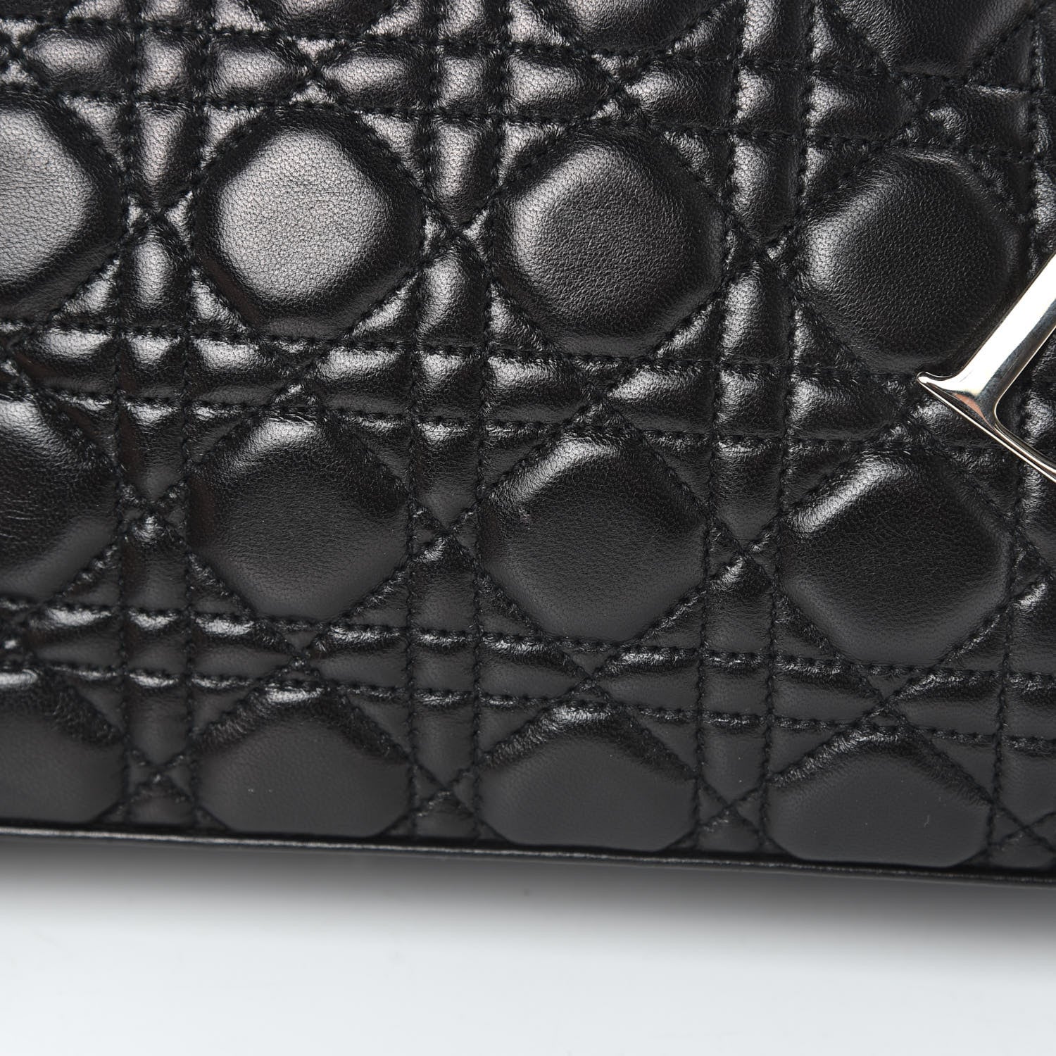 Christian Dior Lambskin Cannage Lady Dior Shoulder Bag Black 13 of 16