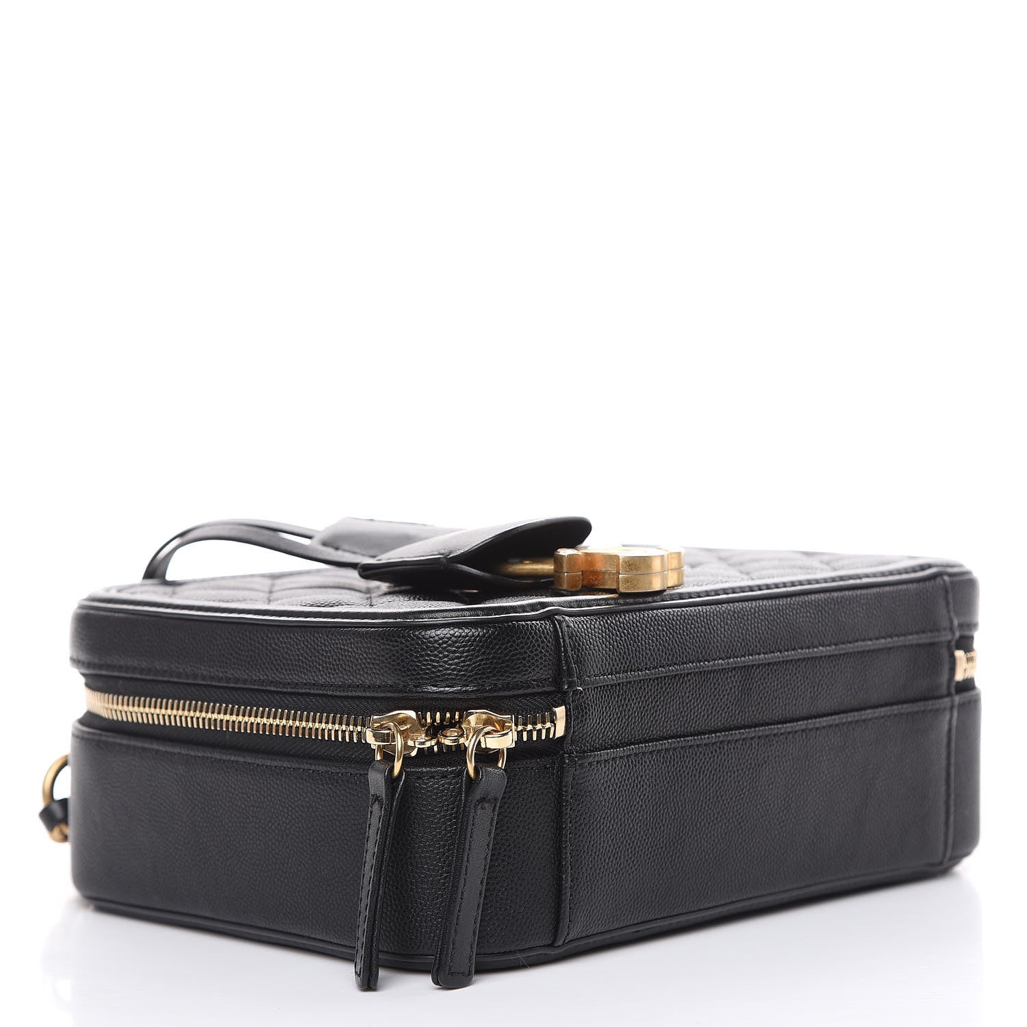 Chanel Caviar Quilted Medium CC Filigree Vanity Case Black 4 of 12