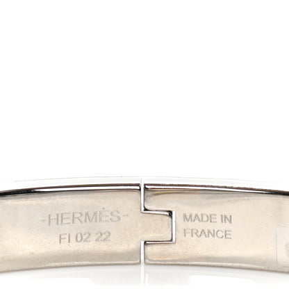 Hermes Enamel Mini Farandole Clic Chaine D'Ancre Bracelet Platine White 4 of 5