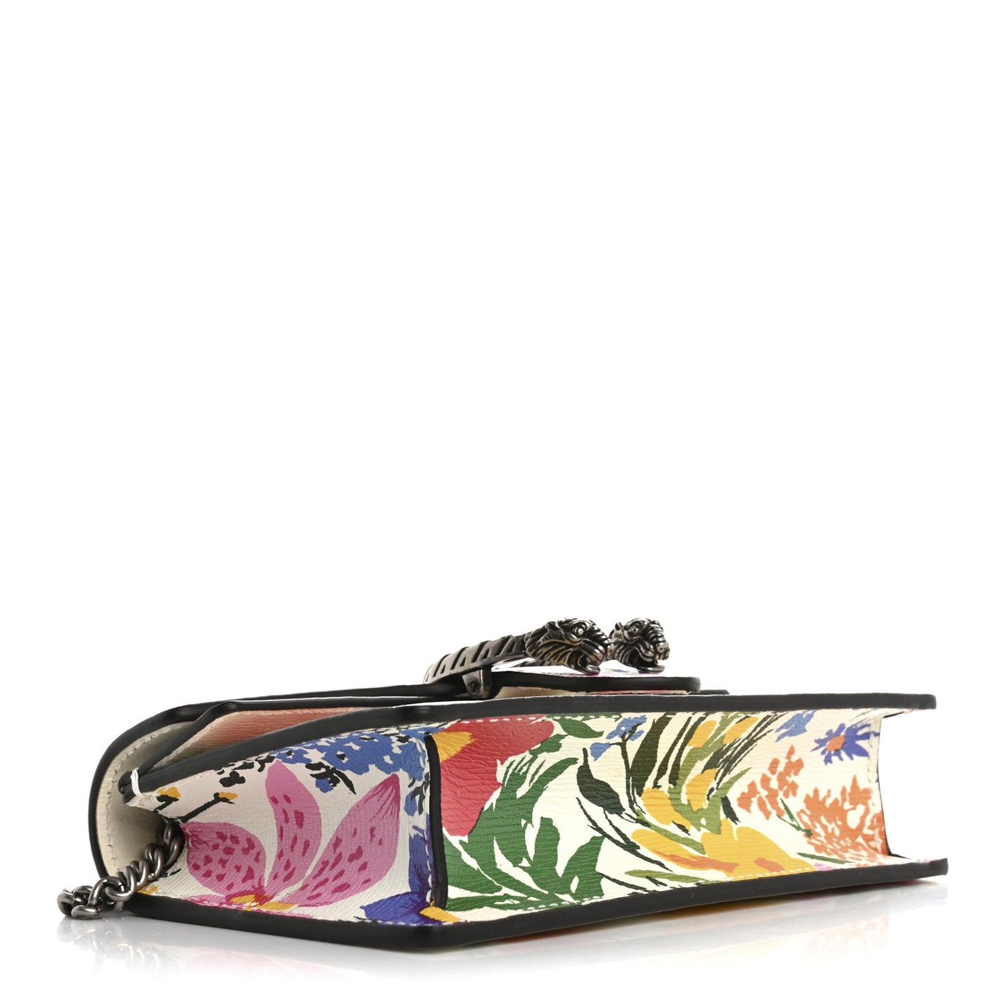 X KEN SCOTT New Shangai Calfskin Jardin D'Avril Floral Print Super Mini Dionysus Shoulder Bag Ivory Pink