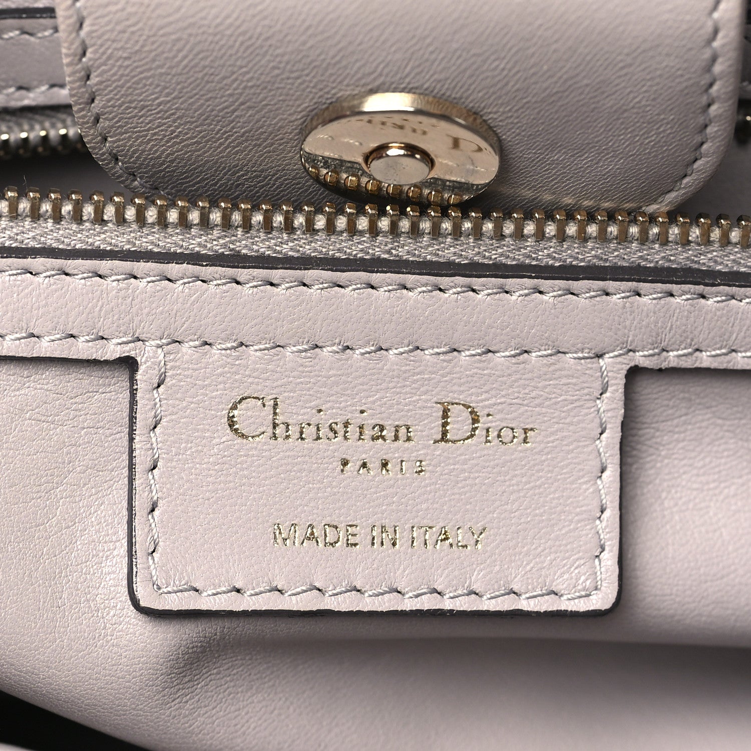 Christian Dior Gaufre Lambskin Cannage Delices Tote Grey 6 of 10