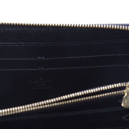 Louis Vuitton Calfskin Colored Monogram Zippy Wallet Blue Black 9 of 10