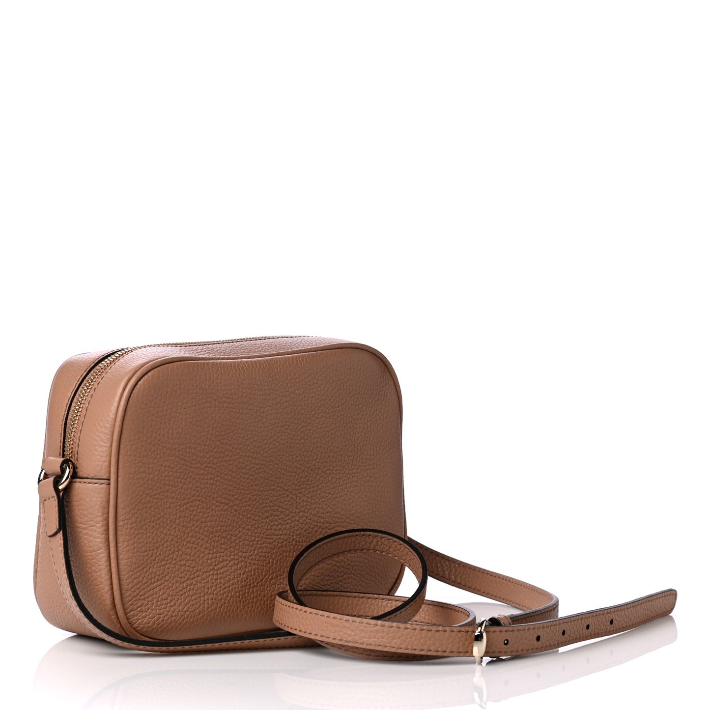 Pebbled Calfskin Small Soho Disco Bag Camelia