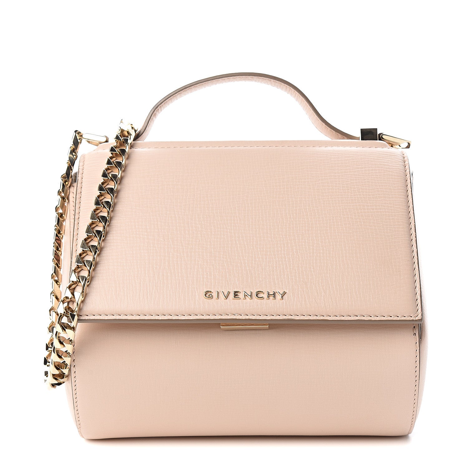 Givenchy Textured Calfskin Mini Pandora Box Chain Crossbody Bag Nude Pink 1 of 9