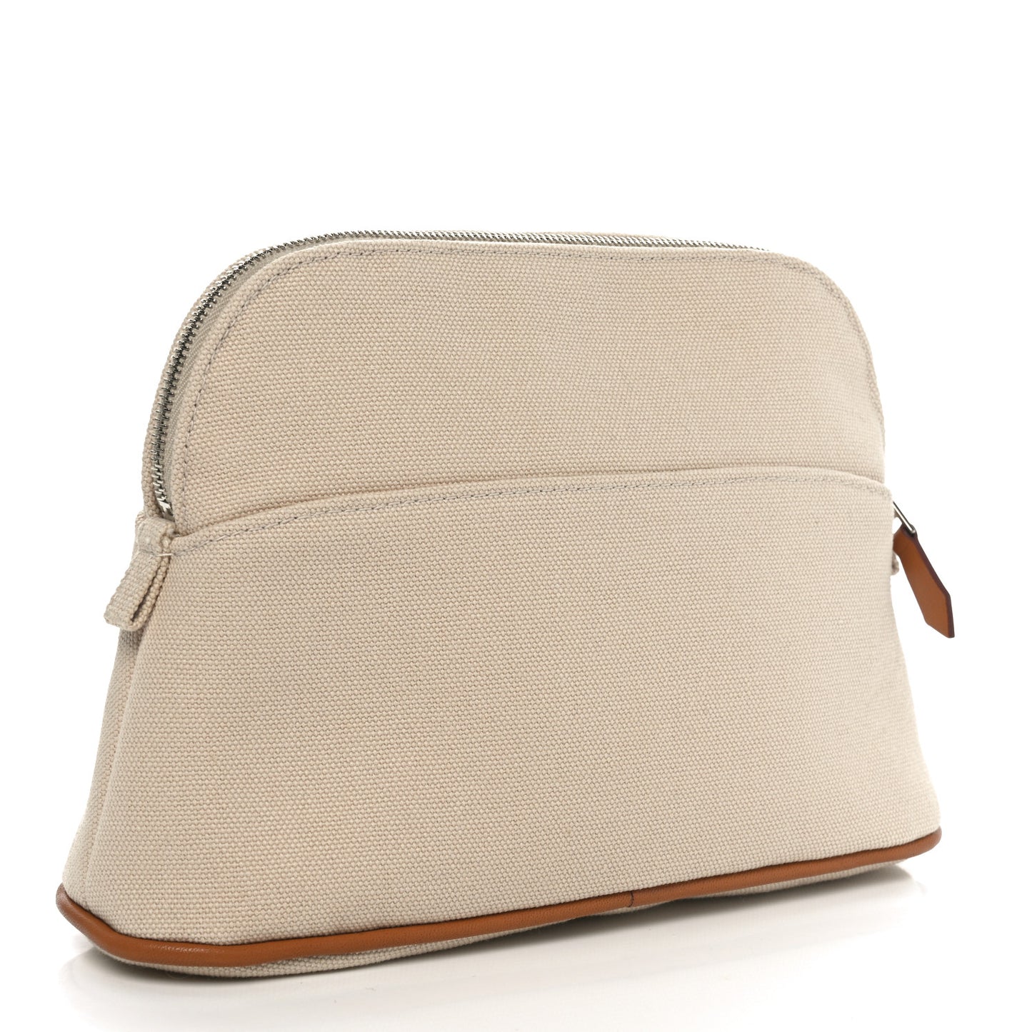 Cotton Canvas Mini Bolide Travel Cosmetic Pouch Naturel