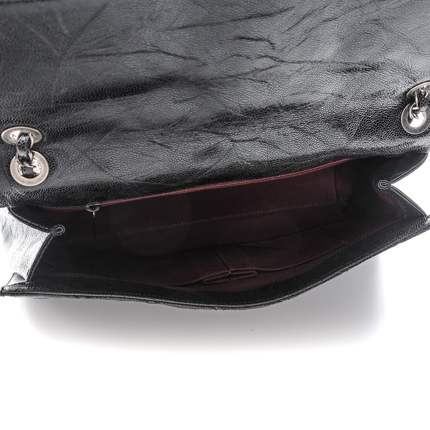 Chanel Crumpled Grained Calfskin Jumbo CC Crave Flap Black 5 of 7
