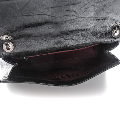 Chanel Crumpled Grained Calfskin Jumbo CC Crave Flap Black 5 of 7