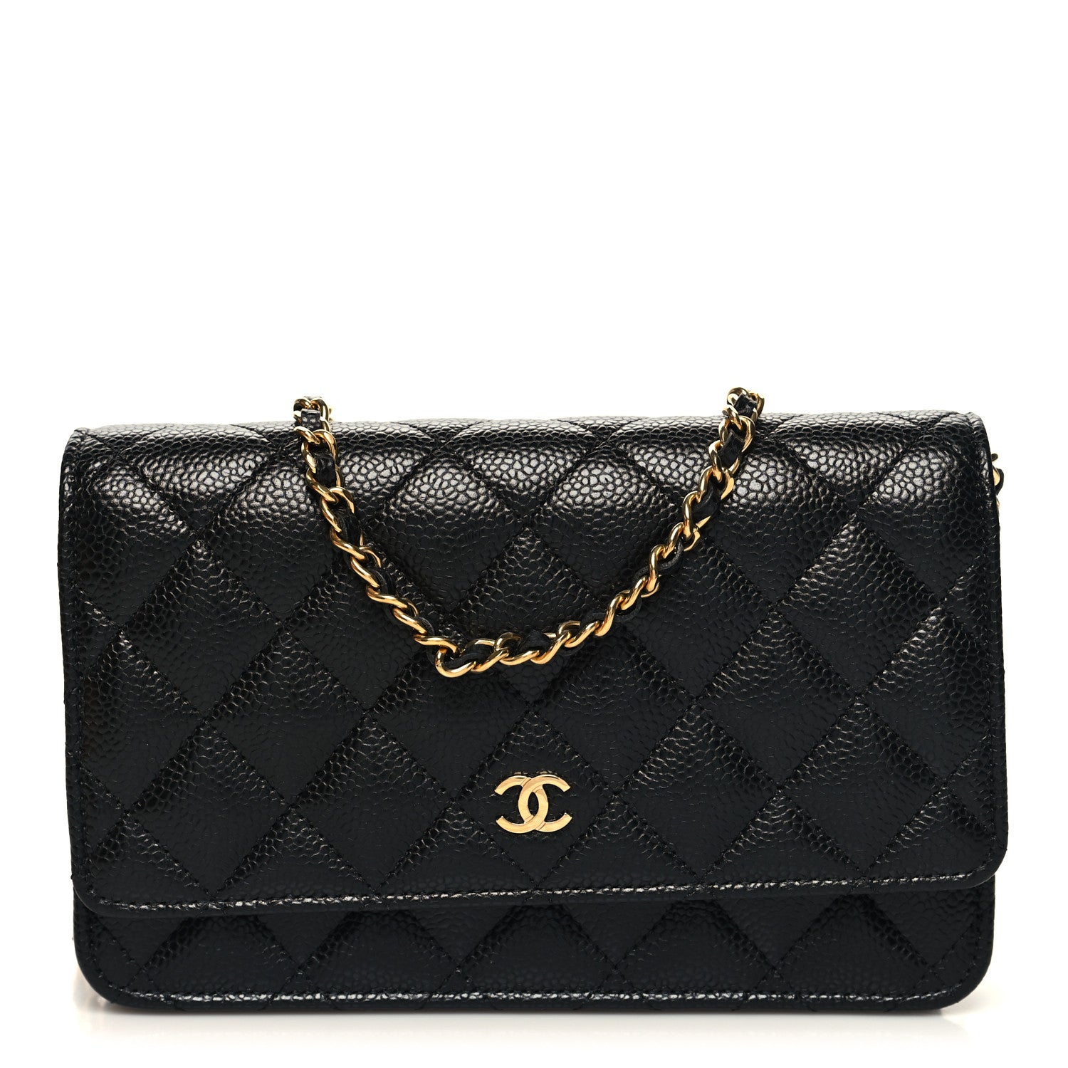 Chanel Caviar Quilted Wallet on Chain WOC Black 1 of 12