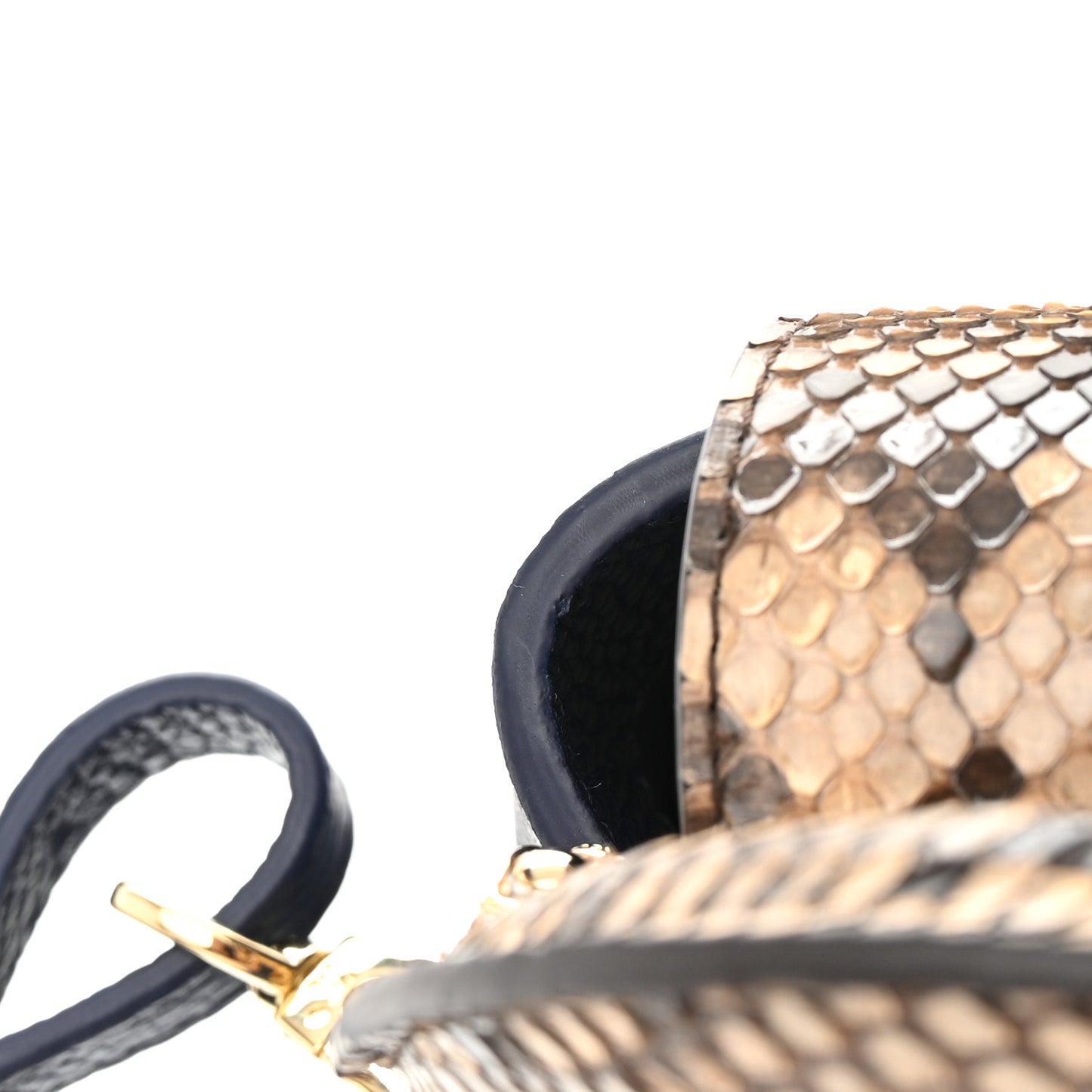 Taurillon Snakeskin Mini Capucines Indigo