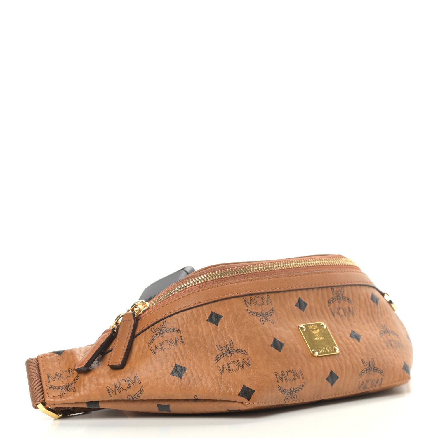 MCM Visetos Stark Belt Bag Cognac 6 of 22