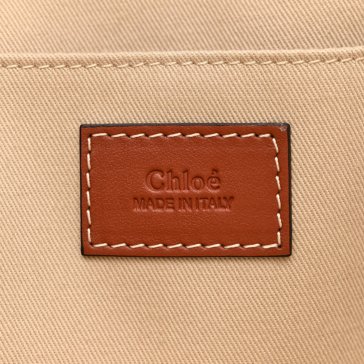 Cotton Calfskin Medium Woody Ribbon Tote White Brown