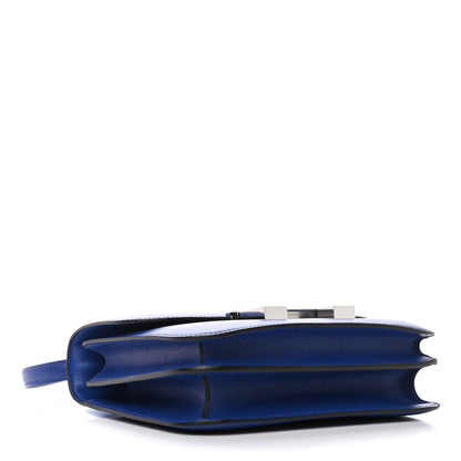 Hermes Tadelakt Constance 18 Bleu Electrique 3 of 4