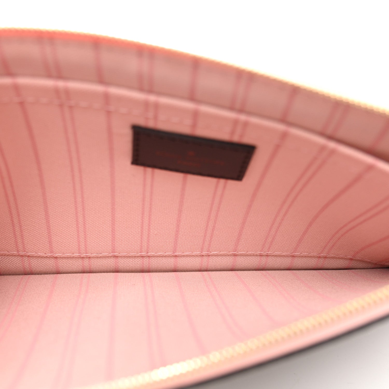 Louis Vuitton Damier Ebene Neverfull MM GM Pochette Rose Ballerine 5 of 6
