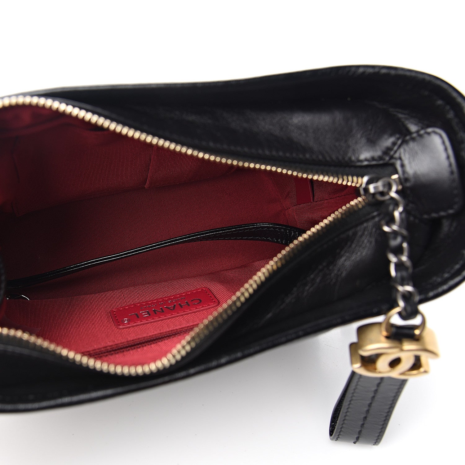Chanel Aged Calfskin Quilted Small Gabrielle Hobo Black 4 of 10