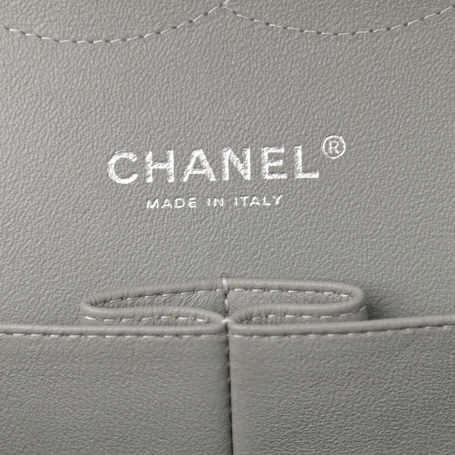 Chanel Lambskin Quilted Jumbo Double Flap Grey 6 of 15