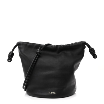 Loewe Mellow Nappa Lambskin Flamenco Bucket Bag Black 1 of 11