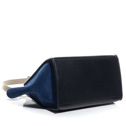 Celine Textured Calfskin and Suede Medium Trapeze Tri-Color Sand 4 of 9