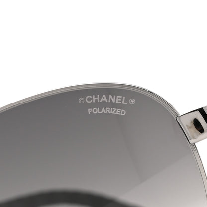 Chanel Aviator Polarized Sunglasses 4204-Q Black 7 of 8