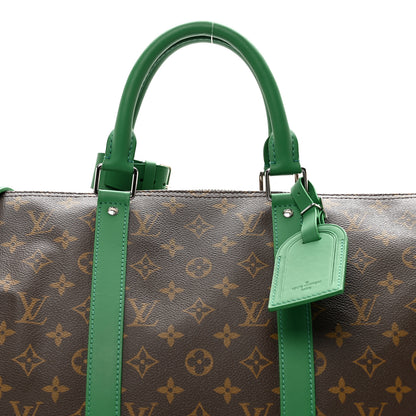 Louis Vuitton Monogram Macassar LV Colormania Keepall Bandouliere 50 Green 5 of 7