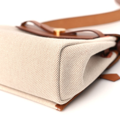 Hermes Military Toile Vache Hunter Herbag Zip Retourne 20 Ecru Beige Fauve 10 of 11