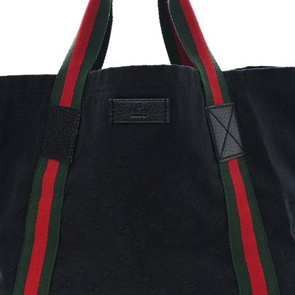 Gucci GG Monogram Medium Web Handle Vertical Tote Black 8 of 10