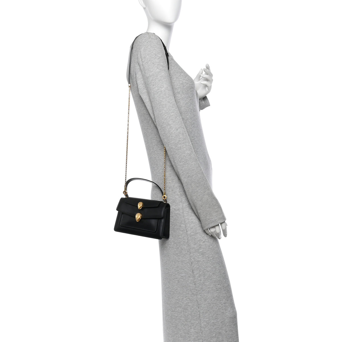 X ALEXANDER WANG Lambskin Serpenti Forever Belt Bag Black