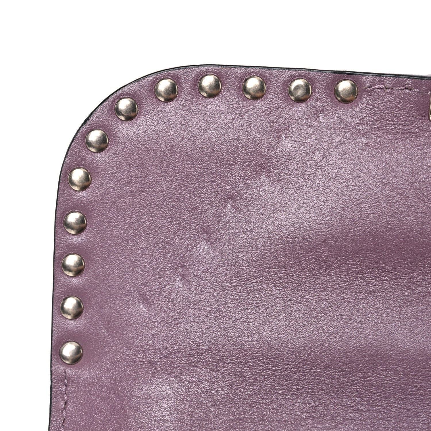 Valentino Garavani Vitello Monogram Kimono 1997 Print Small Glam Lock Rockstud Flap Dark Mauve 9 of 16
