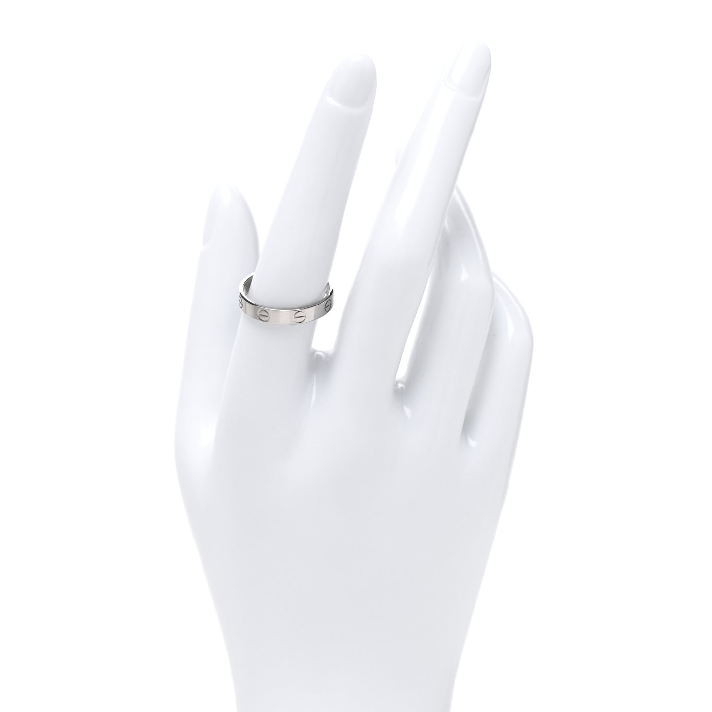 18K White Gold 3.5mm LOVE Wedding Band Ring 57 8