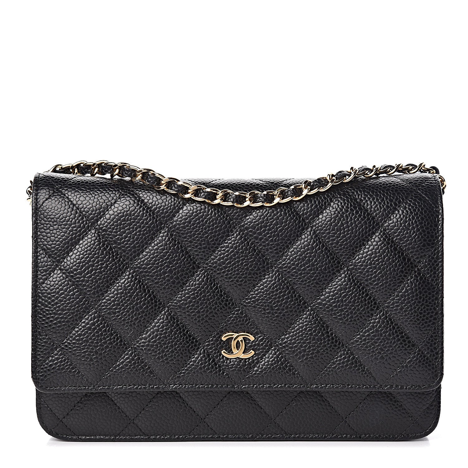 Chanel Caviar Quilted Wallet On Chain WOC Black 1 of 12