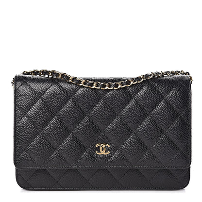 Chanel Caviar Quilted Wallet On Chain WOC Black 1 of 12