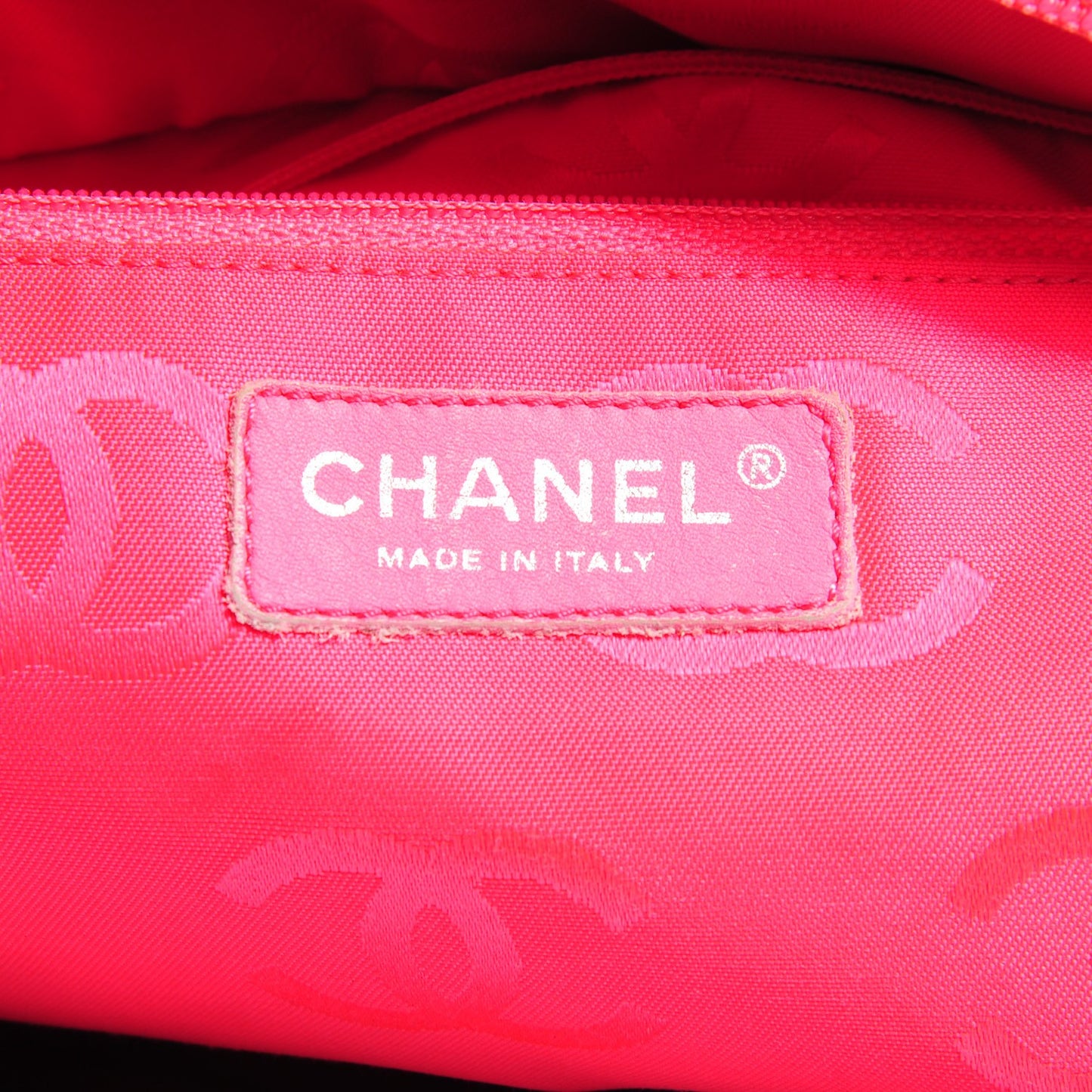 Calfskin Quilted Large Cambon Tote Black White