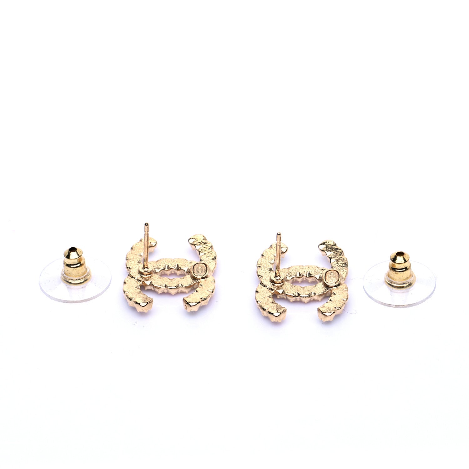 Chanel Crystal Over The Rainbow CC Earrings Gold Multicolor 3 of 5