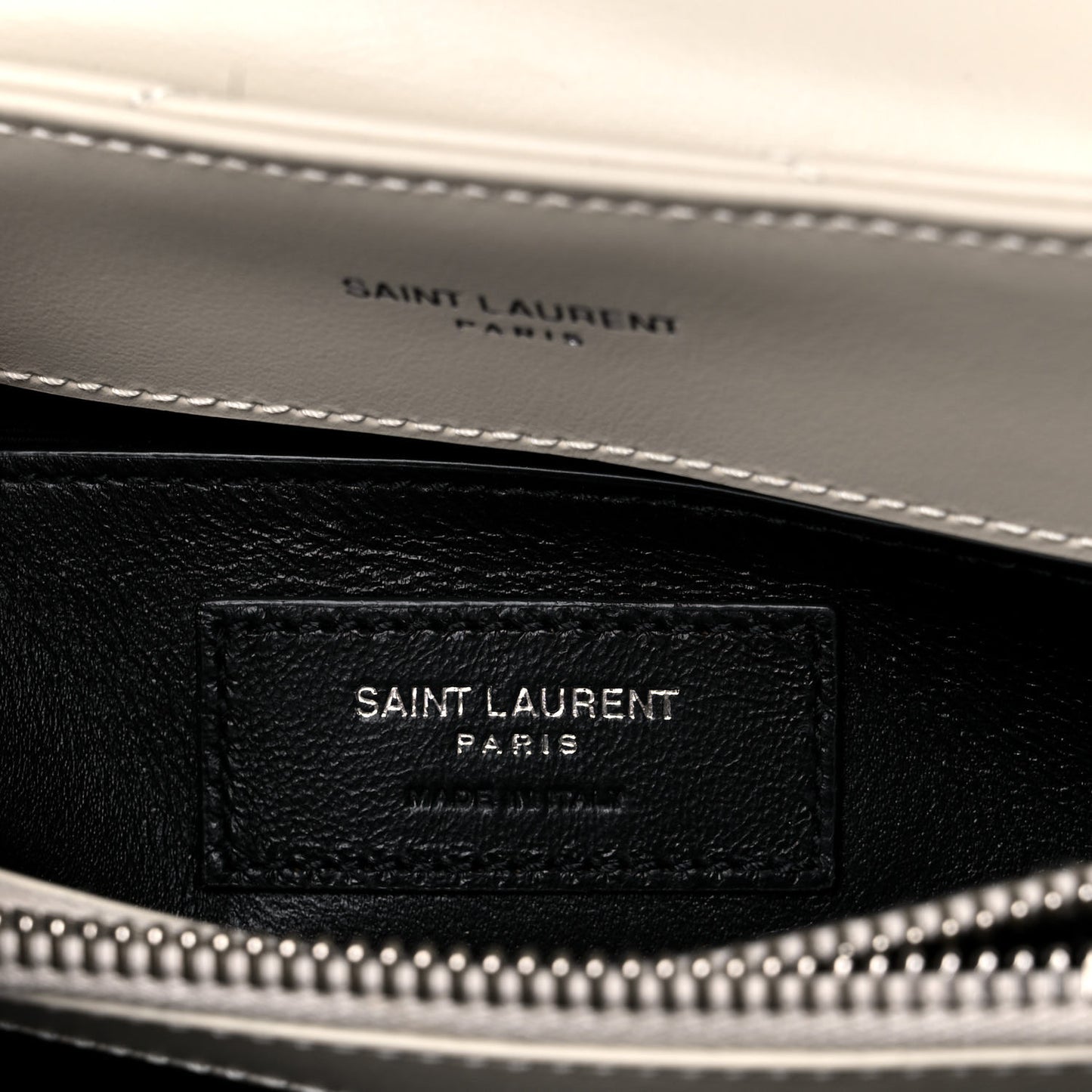 Calfskin Y Quilted Monogram Small Loulou Chain Satchel Blanc Vintage