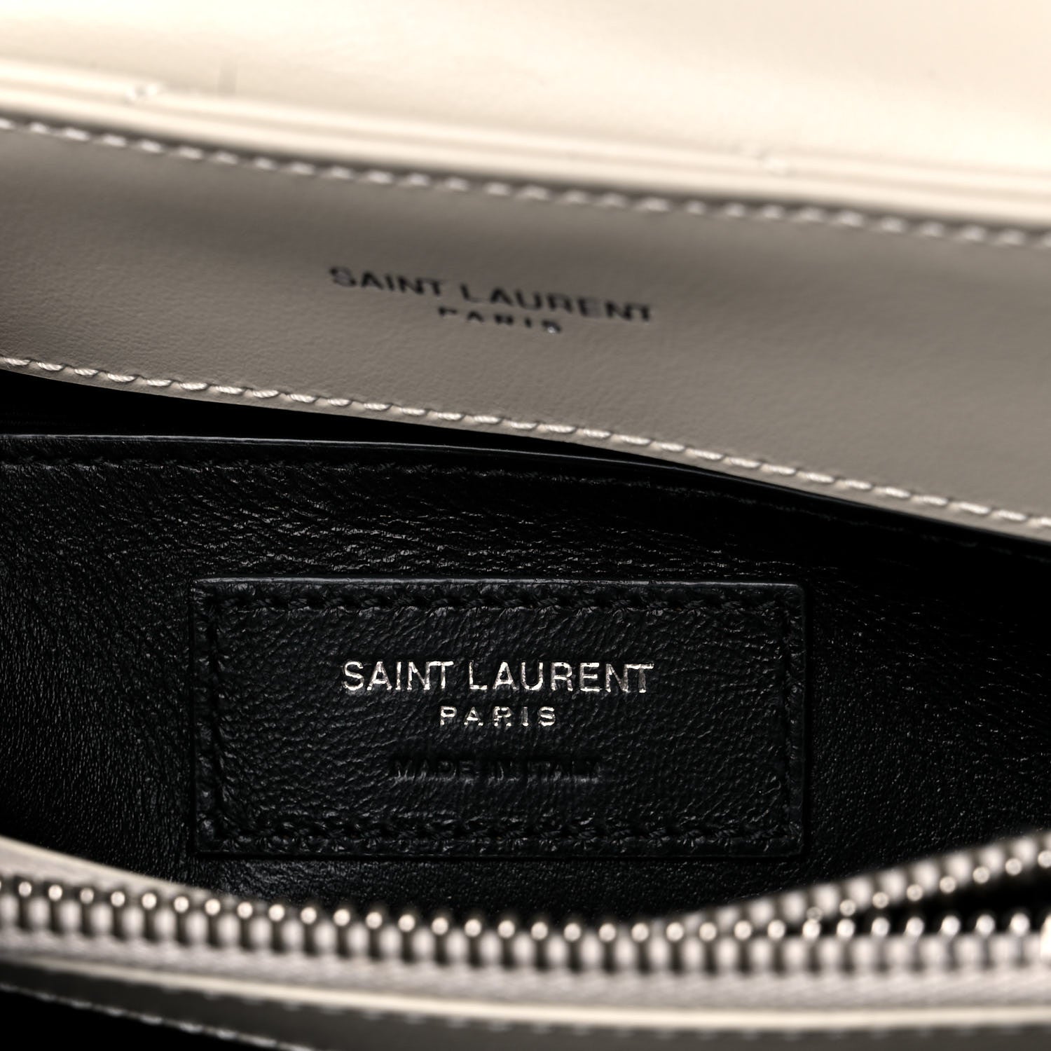 Saint Laurent Calfskin Y Quilted Monogram Small Loulou Chain Satchel Blanc Vintage 7 of 10