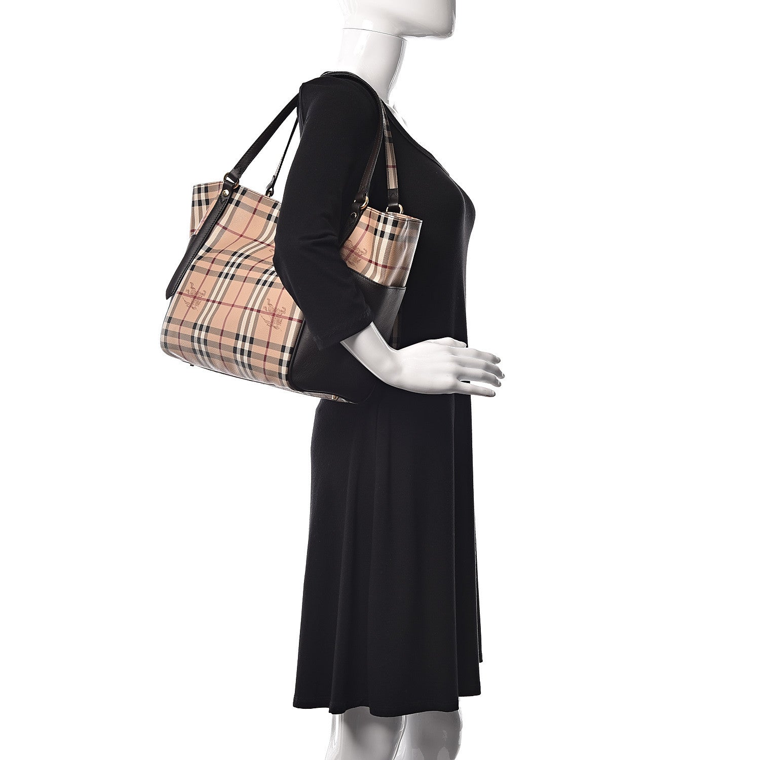 Burberry Haymarket Check Small Canterbury Tote Chocolate 2 of 13