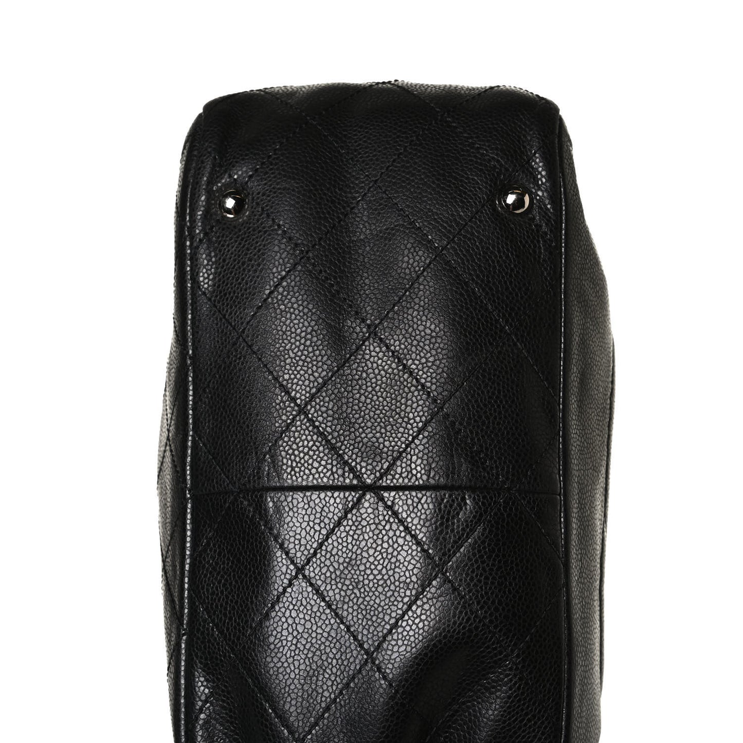 Soft Caviar Large Timeless CC Shopping Tote Black