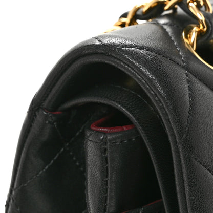Chanel Lambskin Quilted Medium Double Flap Black 12 of 13