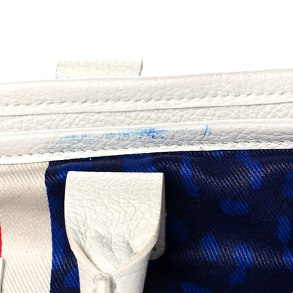 Jimmy Choo Denim Calfskin Studded Union Jack Print Tote 10 of 13